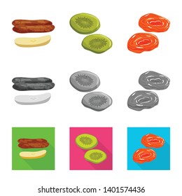 Isolated object of food  and raw  icon. Set of food  and nature   stock symbol for web.