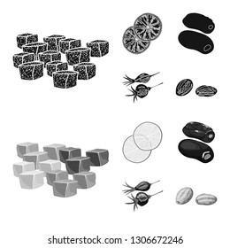 Isolated object of food  and raw  logo. Set of food  and nature   stock vector illustration.