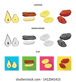Isolated object of food  and raw  logo. Set of food  and nature   vector icon for stock.