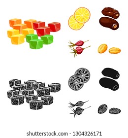 Isolated object of food  and raw  sign. Collection of food  and nature   vector icon for stock.