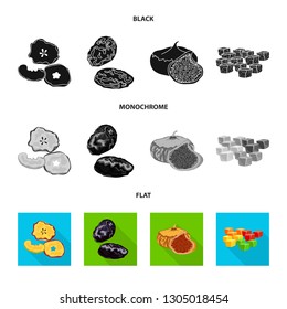 Isolated object of food  and raw  sign. Collection of food  and nature   vector icon for stock.