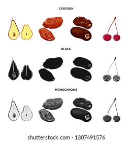 Isolated object of food  and raw  symbol. Set of food  and nature   vector icon for stock.