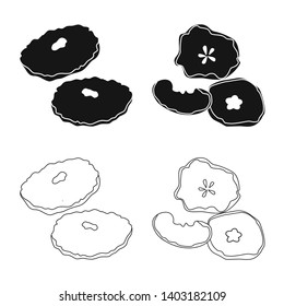 Isolated object of food  and raw  symbol. Set of food  and nature   vector icon for stock.