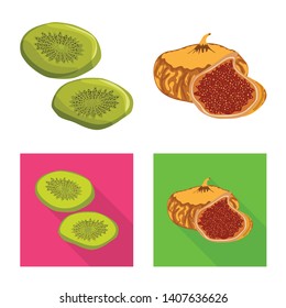 Isolated object of food  and raw  symbol. Collection of food  and nature   vector icon for stock.
