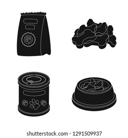 Isolated object of food  and tin logo. Set of food  and bottle stock symbol for web.