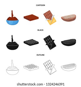 Isolated object of food and yummy symbol. Collection of food and brown   stock symbol for web.