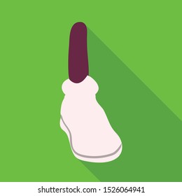 Isolated object of foot and leg symbol. Web element of foot and footwear vector icon for stock.