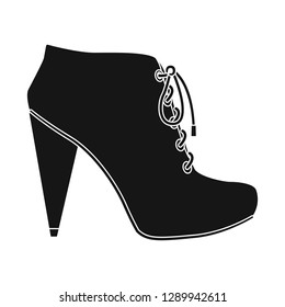 Isolated object of footwear and woman sign. Collection of footwear and foot vector icon for stock.