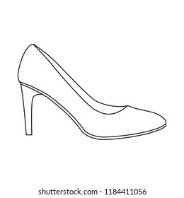 Isolated object of footwear and woman symbol. Set of footwear and foot vector icon for stock.