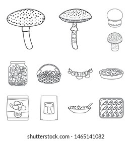 Isolated object of forest and fresh symbol. Set of forest and nature vector icon for stock.