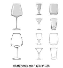 Isolated object of form and celebration icon. Collection of form and volume stock symbol for web.