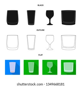 Isolated object of form and celebration icon. Set of form and volume stock symbol for web.