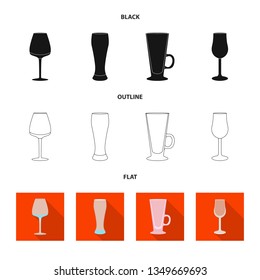 Isolated object of form and celebration icon. Collection of form and volume vector icon for stock.