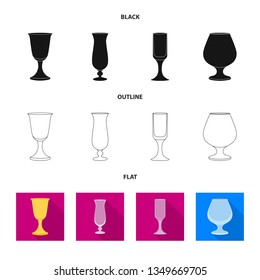 Isolated object of form and celebration icon. Set of form and volume stock symbol for web.