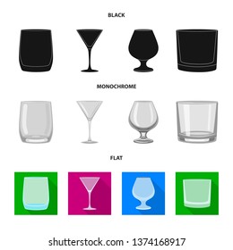 Isolated object of form and celebration icon. Collection of form and volume vector icon for stock.