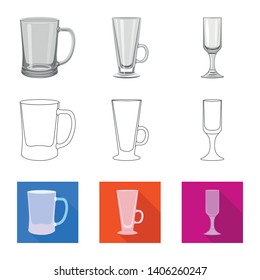 Isolated object of form and celebration icon. Set of form and volume stock vector illustration.