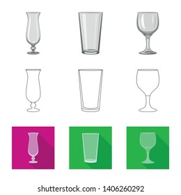 Isolated object of form and celebration icon. Set of form and volume stock symbol for web.
