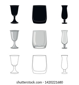 Isolated object of form and celebration icon. Collection of form and volume vector icon for stock.
