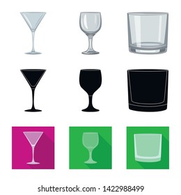 Isolated object of form and celebration icon. Collection of form and volume stock symbol for web.