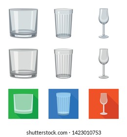 Isolated object of form and celebration icon. Collection of form and volume stock vector illustration.