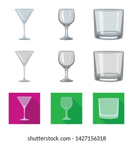 Isolated object of form and celebration icon. Collection of form and volume stock vector illustration.