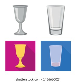 Isolated object of form and celebration icon. Set of form and volume stock vector illustration.