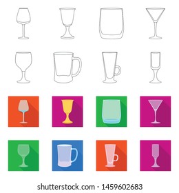 Isolated object of form and celebration icon. Set of form and volume vector icon for stock.