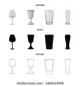 Isolated object of form and celebration icon. Collection of form and volume stock vector illustration.