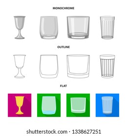 Isolated object of form and celebration logo. Collection of form and volume vector icon for stock.