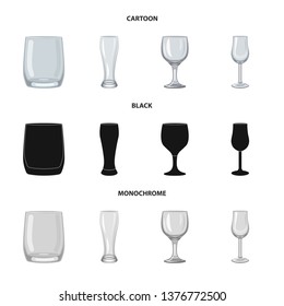 Isolated object of form and celebration logo. Collection of form and volume vector icon for stock.