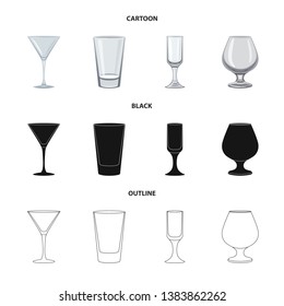 Isolated object of form and celebration logo. Set of form and volume vector icon for stock.