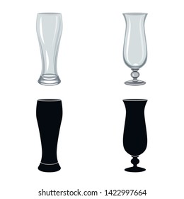 Isolated object of form and celebration logo. Set of form and volume stock vector illustration.