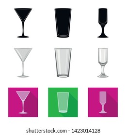 Isolated object of form and celebration logo. Set of form and volume stock symbol for web.
