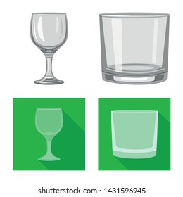 Isolated object of form and celebration logo. Set of form and volume vector icon for stock.
