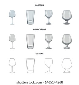 Isolated object of form and celebration logo. Collection of form and volume stock vector illustration.
