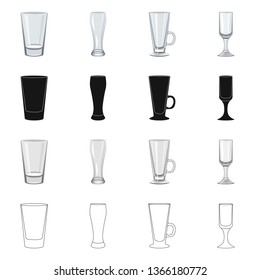 Isolated object of form and celebration sign. Collection of form and volume stock vector illustration.