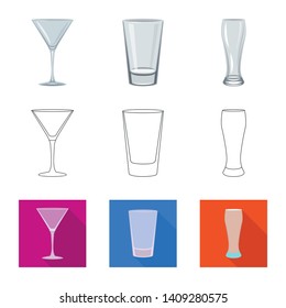 Isolated object of form and celebration sign. Collection of form and volume stock symbol for web.