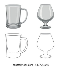 Isolated object of form and celebration sign. Set of form and volume vector icon for stock.