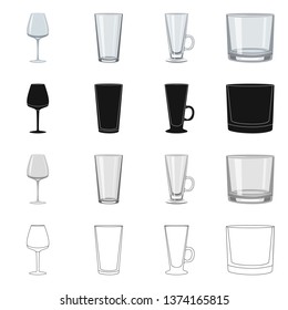 Isolated object of form and celebration symbol. Set of form and volume stock symbol for web.