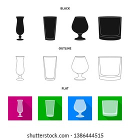Isolated object of form and celebration symbol. Set of form and volume stock vector illustration.