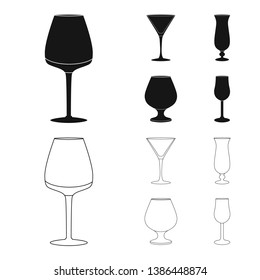 Isolated object of form and celebration symbol. Set of form and volume stock vector illustration.
