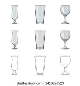 Isolated object of form and celebration symbol. Set of form and volume vector icon for stock.