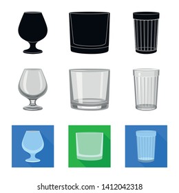 Isolated object of form and celebration symbol. Set of form and volume stock symbol for web.
