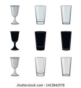 Isolated object of form and celebration symbol. Collection of form and volume stock symbol for web.