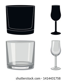 Isolated object of form and celebration symbol. Set of form and volume stock vector illustration.
