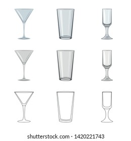 Isolated object of form and celebration symbol. Set of form and volume stock vector illustration.