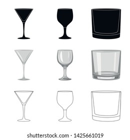 Isolated object of form and celebration symbol. Set of form and volume stock symbol for web.