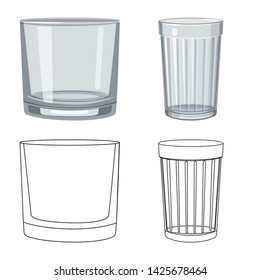 Isolated object of form and celebration symbol. Collection of form and volume stock vector illustration.
