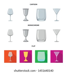 Isolated object of form and celebration symbol. Set of form and volume stock symbol for web.