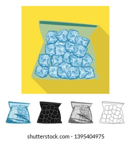 Isolated object of form and ice  icon. Set of form and block stock symbol for web.